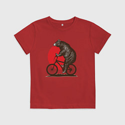 Детская футболка Медведь на велосиеде