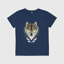 Футболка хлопковая детская Зимний хранитель, цвет: тёмно-синий