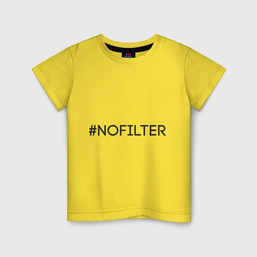 Детская футболка NoFilter / Желтый – фото 1