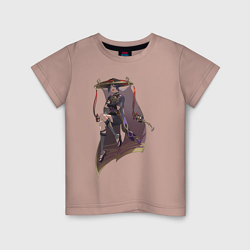 Детская футболка Скарамучча / Пыльно-розовый – фото 1