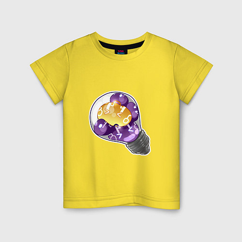 Детская футболка Первая лампочка / Желтый – фото 1