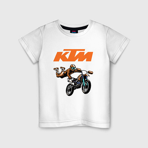 Детская футболка KTM МОТОКРОСС Z / Белый – фото 1