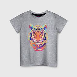 Футболка хлопковая детская Color Tiger, цвет: меланж