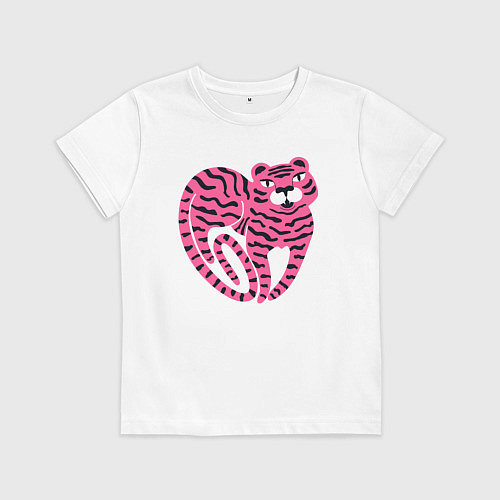 Детская футболка Pink Tiger / Белый – фото 1