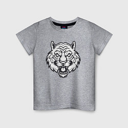 Футболка хлопковая детская White Tiger, цвет: меланж