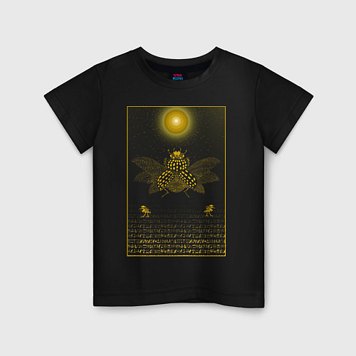 Детская футболка Золотой скарабей / Черный – фото 1