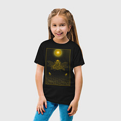Футболка хлопковая детская Золотой скарабей, цвет: черный — фото 2