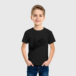 Футболка хлопковая детская Костлявая рука, цвет: черный — фото 2