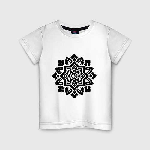 Детская футболка Орнамент мозаика / Белый – фото 1