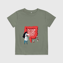 Футболка хлопковая детская Мой внутренний мир, цвет: авокадо