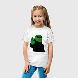 Футболка хлопковая детская Pepe stop, цвет: белый — фото 2