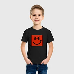 Футболка хлопковая детская BON JOVI HAVE A NICE DAY SMILE LOGO, цвет: черный — фото 2