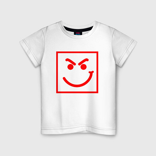 Детская футболка BON JOVI HAVE A NICE DAY SMILE RED FACE / Белый – фото 1