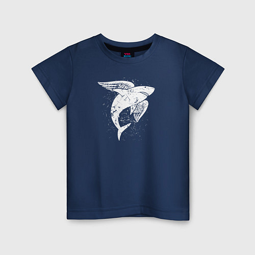 Детская футболка Крылатая акула / Тёмно-синий – фото 1
