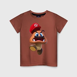 Футболка хлопковая детская Goomba, цвет: кирпичный