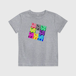 Футболка хлопковая детская Роблокс Roblox, цвет: меланж