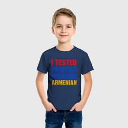 Футболка хлопковая детская Tested Armenian, цвет: тёмно-синий — фото 2