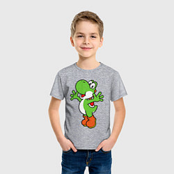 Футболка хлопковая детская Yoshi, цвет: меланж — фото 2