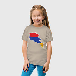 Футболка хлопковая детская Map Armenia, цвет: миндальный — фото 2