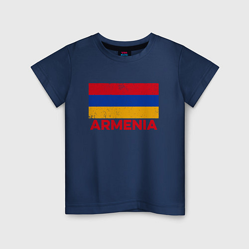 Детская футболка Armenia Flag / Тёмно-синий – фото 1