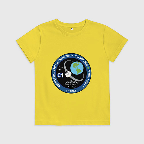 Детская футболка SPACE X С1 / Желтый – фото 1