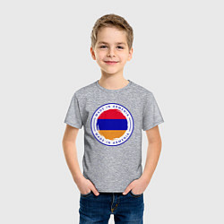 Футболка хлопковая детская Сделано в Армении, цвет: меланж — фото 2