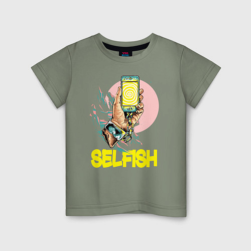 Детская футболка Рука с телефоном / Авокадо – фото 1