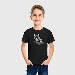 Футболка хлопковая детская Meet тигра, цвет: черный — фото 2