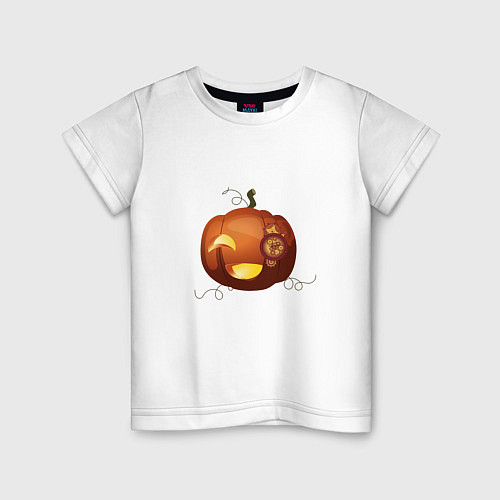 Детская футболка Стимпанк-тыква на хэллоуин / Белый – фото 1
