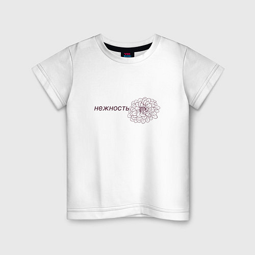 Детская футболка Нежность камелия / Белый – фото 1
