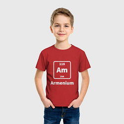 Футболка хлопковая детская Армениум, цвет: красный — фото 2