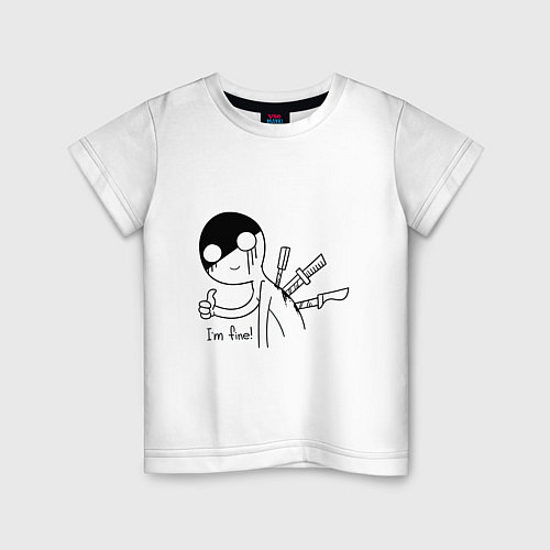 Детская футболка Im fine / Белый – фото 1
