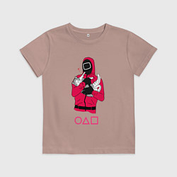 Детская футболка Игра в кальмара - милый котик