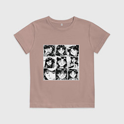 Футболка хлопковая детская Такая разная Мисато Сан Евангелион, цвет: пыльно-розовый