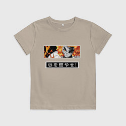 Детская футболка Ренгоку Кенджуро взгял клинок демонов столб пламен