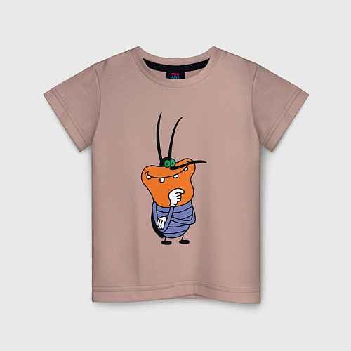 Детская футболка Огги и Кукарача / Пыльно-розовый – фото 1