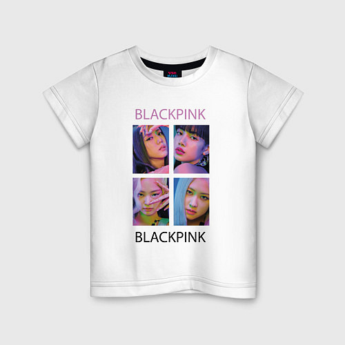 Детская футболка BLACKPINK черно-розовые / Белый – фото 1