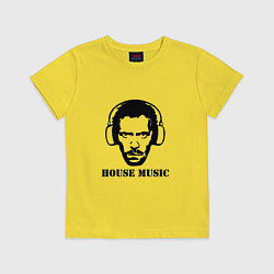 Футболка хлопковая детская Dr House music, цвет: желтый