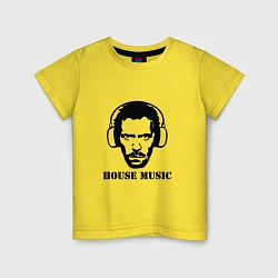Футболка хлопковая детская Dr House music, цвет: желтый