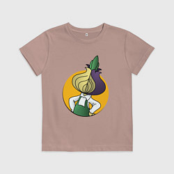 Футболка хлопковая детская Чиполлино Tor, цвет: пыльно-розовый