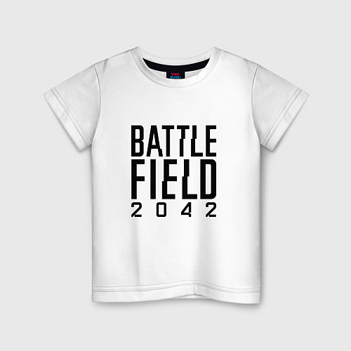 Детская футболка BATTLEFIELD 2042 LOGO БАТЛФИЛД 2042 ЛОГО / Белый – фото 1