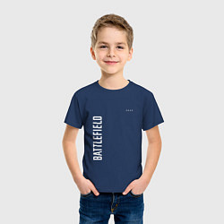 Футболка хлопковая детская BATTLEFIELD 2042 БЕЛЫЙ ЛОГОТИП, цвет: тёмно-синий — фото 2