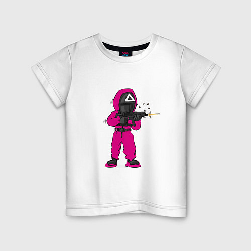 Детская футболка ИГРА В КАЛЬМАРА SQUID GAME / Белый – фото 1
