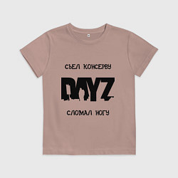 Футболка хлопковая детская DayZ: Съел консерву, цвет: пыльно-розовый