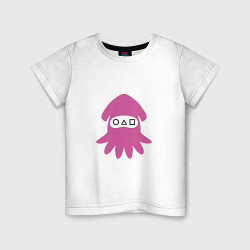 Детская футболка Squid Pink / Белый – фото 1