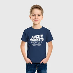 Футболка хлопковая детская Arctic Monkeys, группа, цвет: тёмно-синий — фото 2