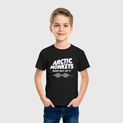 Футболка хлопковая детская Arctic Monkeys, группа, цвет: черный — фото 2