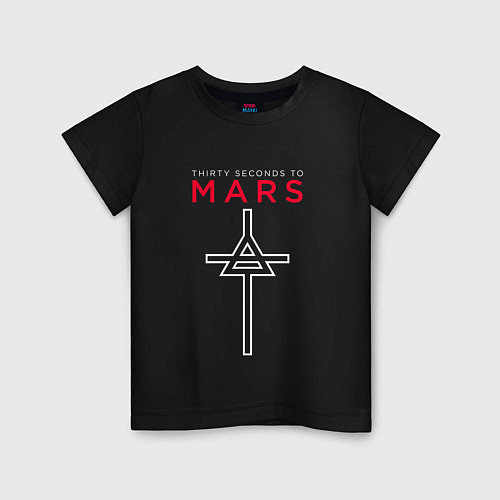 Детская футболка 30 Seconds To Mars, logo / Черный – фото 1