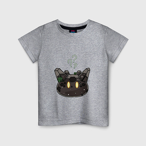 Детская футболка Геншин Гео СлаймGenshin slime / Меланж – фото 1