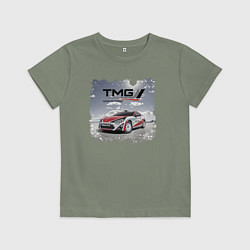 Футболка хлопковая детская Toyota TMG Racing Team Germany, цвет: авокадо